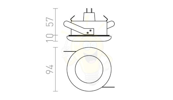 ACUA süllyesztett lámpa króm 12V GU5,3 50W IP44