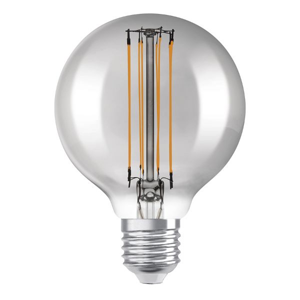 OSRAM Globe 80 DIMM füstös 230V E27 LED EQ42 1800K