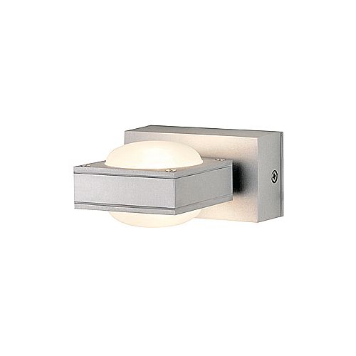BULFLAT II fali lámpa ezüstszürke szatén üveg 230V/12V G4 20W IP44