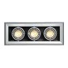 AIXLIGHT MOD 3 GU10 süllyesztett lámpa ezüstszürke 230V GU10 3x50W