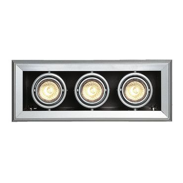 AIXLIGHT MOD 3 GU10 süllyesztett lámpa ezüstszürke 230V GU10 3x50W