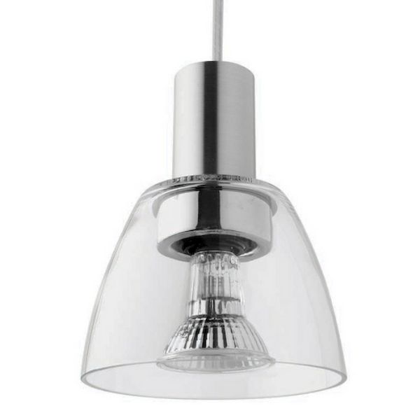 BIZZO függő lámpa  tiszta üveg/alumínium 230V LED E14 15W