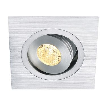 LELEX SQ I süllyesztett lámpa szálcsiszolt alumínium 350mA LED 1W 25° 3000K