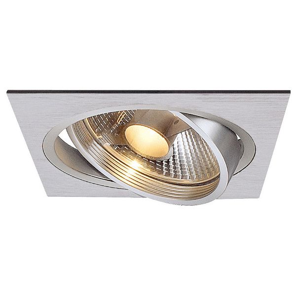 NEW TRIA SQ I ES111 süllyesztett lámpa szálcsiszolt alumínium 230V GU10 75W