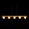 NOCTIS függő lámpa  fa/opál üveg 230V LED G9 5x7W