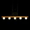 NOCTIS függő lámpa  fa/opál üveg 230V LED G9 5x7W