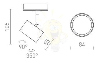 PIXEL egy áramkörös sínre fehér 230V LED GX53 7W