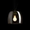 ORLANDO 35 függő lámpa füstös üveg/fekete 230V LED E27 24W
