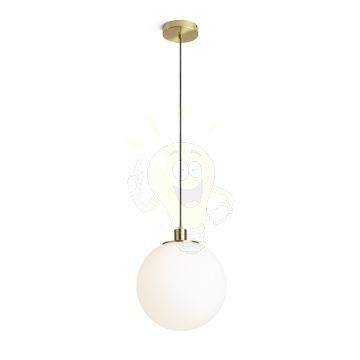 BOULDER 30 függő lámpa opál üveg/szálcsiszolt sárgaréz 230V LED E27 15W