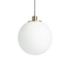 BOULDER 30 függő lámpa opál üveg/szálcsiszolt sárgaréz 230V LED E27 15W