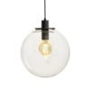 BOULDER 30 függő lámpa tiszta üveg/fekete 230V LED E27 15W