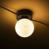VELA V mennyezeti lámpa fekete opál üveg 230V LED G9 5x6W