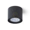 KAYAL mennyezeti lámpa fekete 230V LED GU10 9W