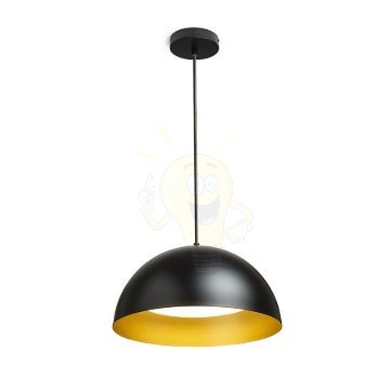 GLADYS 40 függő lámpa fekete/aranysárga 230V LED E27 30W