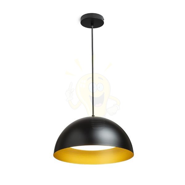GLADYS 40 függő lámpa fekete/aranysárga 230V LED E27 30W