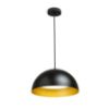 GLADYS 40 függő lámpa fekete/fehér 230V LED E27 30W