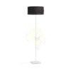CORTINA/JAKARANDA állólámpa fekete/fehér textil/fém 230V LED E27 15W
