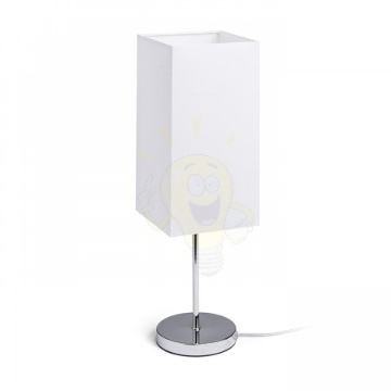 NYC/TEMPO 15/30 asztali lámpa  Polycotton fehér/króm 230V LED E27 15W