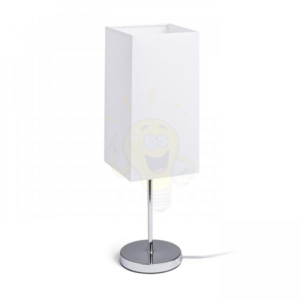 NYC/TEMPO 15/30 asztali lámpa  Polycotton fehér/króm 230V LED E27 15W