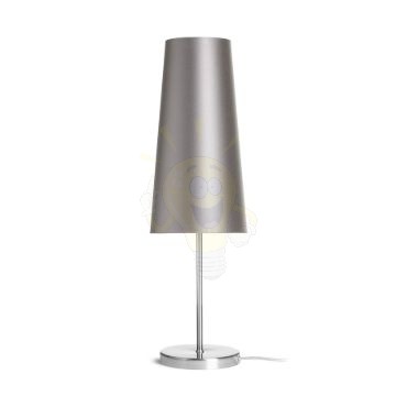 NYC/CONNY 15/30 asztali lámpa  Monaco galamb szürke/ezüst PVC/nikkel 230V LED E27 11W