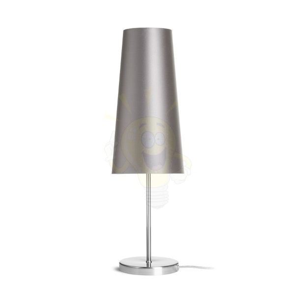 NYC/CONNY 15/30 asztali lámpa  Monaco galamb szürke/ezüst PVC/nikkel 230V LED E27 11W