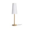 MAUI/CONNY 15/30 asztali lámpa  Polycotton fehér/fa 230V LED E27 11W