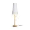 MAUI/CONNY 15/30 asztali lámpa  Polycotton fehér/fa 230V LED E27 11W