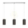 LIZ III 80 függő lámpa fekete üveg/matt nikkel 230V LED E27 3x15W