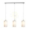 LIZ III 60 függő lámpa  opál üveg/matt nikkel 230V LED E27 3x15W
