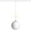LUNA 30 három áramkörös sínre  opál üveg/króm 230V LED E27 15W