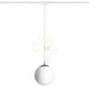 LUNA 25 három áramkörös sínre  opál üveg/króm 230V LED E27 15W