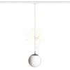 LUNA 20 három áramkörös sínre  opál üveg/króm 230V LED E27 11W