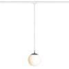 LUNA 20 három áramkörös sínre  opál üveg/króm 230V LED E27 11W