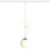 LUNA 20 három áramkörös sínre  opál üveg/króm 230V LED E27 11W