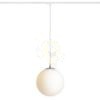LUNA 30 egy áramkörös sínre  opál üveg/króm 230V LED E27 15W