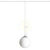 LUNA 25 egy áramkörös sínre  opál üveg/króm 230V LED E27 15W