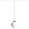 LUNA 25 egy áramkörös sínre  opál üveg/króm 230V LED E27 15W