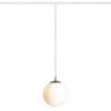 LUNA 25 egy áramkörös sínre  opál üveg/króm 230V LED E27 15W