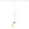 LUNA 20 egy áramkörös sínre  opál üveg/króm 230V LED E27 11W