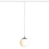 LUNA 20 egy áramkörös sínre  opál üveg/króm 230V LED E27 11W