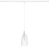 BELLINI L E14 függő lámpa, egyáramkörös sínre függesztéshez fehér tiszta üveg 230V LED E14 15W