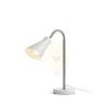 ANIKA asztali lámpa matt fehér matt nikkel 230V LED E27 15W