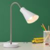ANIKA asztali lámpa matt fehér matt nikkel 230V LED E27 15W