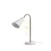 ANIKA asztali lámpa matt fehér matt nikkel 230V LED E27 15W