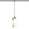 JULIETTA 31 egyfázisú áramkörös sínre  opál üveg/fekete 230V LED E27 15W