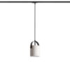 JULIETTA 16 egyfázisú áramkörös sínre  opál üveg/fekete 230V LED E27 15W