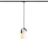 JULIETTA 16 egyfázisú áramkörös sínre  opál üveg/fekete 230V LED E27 15W