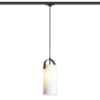 JULIETTA 31 háromfázisú áramkörös sínre  opál üveg/fekete 230V LED E27 15W