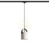 JULIETTA 16 háromfázisú áramkörös sínre  opál üveg/fekete 230V LED E27 15W