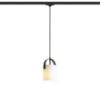 JULIETTA 16 háromfázisú áramkörös sínre  opál üveg/fekete 230V LED E27 15W